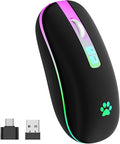 KARFUN Wireless Mouse, Backlit LED Portable Slim Computer Mouse